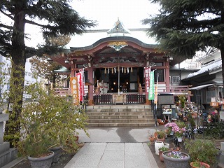 沖田総司　終焉の地の碑のある今戸神社